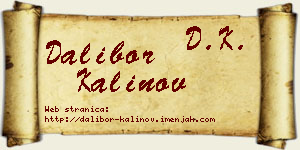 Dalibor Kalinov vizit kartica
